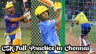 CSK 1st Practice Session Today - Dhoni Rayudu Shivam Dube in Nets 🔥