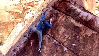 B Team Arete (sit) V7, Red Rock Bouldering