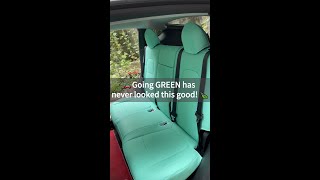 Going green has never looked this good! 🍃🚗 Upgrade your Model Y interior now.#usa #america #follow