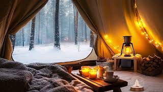 Relaxing Jazz Music In A Cozy Tent For Studying And Working Space ☕ Gentle Jazz Music Without Lyrics