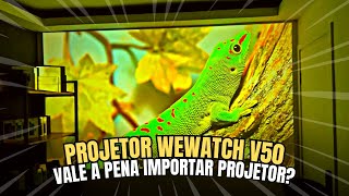 Melhor PROJETOR BARATO DO ALIEXPRESS! Teste de Imagem WEWATCH V50