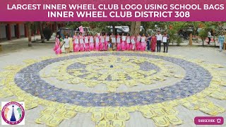 Inner wheel Club India Logo using School Bags | Dist 308 | Panipat | World Records India | Haryana