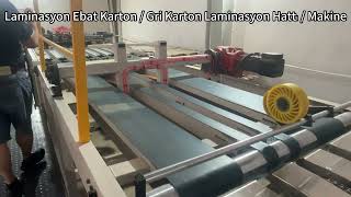 Laminasyon Ebat Karton Gri Karton Laminasyon Hattı Makine With Flip Stacker