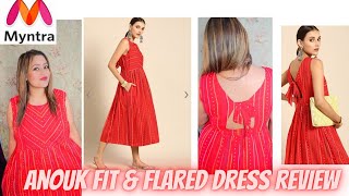 Myntra dresses  Tryon !!Anouk Red dress review