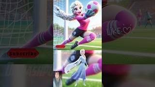 The princesses becomes a soccer keeper ❤️ #princess #disney #shorts