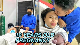 19 YEARS OLD PREGNANCY: NORMAL PAINFUL DELIVERY