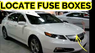 HOW TO LOCATE FUSE BOXES ACURA TL 2009 2010 2011 2012 2013 2014