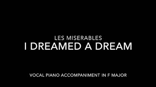 I Dreamed a Dream Vocal Piano Accompaniment in F Major