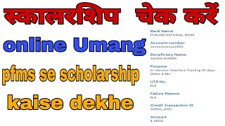 Umang app se scholarship kaise check Karen || latest update|| tag version