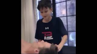 Tom Brady kisses his son (MEME)