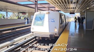 BART Legacy Fleet Finale MacArthur to Lake Merritt part 1 4/20/24