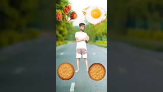 Spinning biscuits to chicken lolipop, aamlet, chips, chocolate - delicious food akvlogs 1012 #shorts