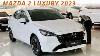 Mazda 2 Luxury 2023 màu trắng. Thay đổi nhỏ về nội ngoại thất