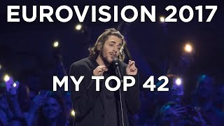 Eurovision 2017 - MY TOP 42 | Road to 2016 | #EurovisionAgain (Escthrowback)