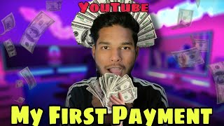 My First Payment From YouTube