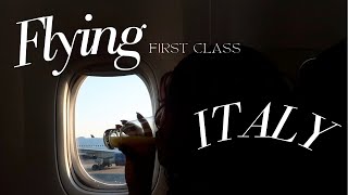 FIRST CLASS TO ITALY | travel with me vlog | delta one