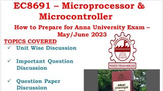 Anna University Exam Preparation - EC8691 - Microprocessor and Microcontroller