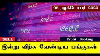 இன்று விற்க வேண்டிய பங்குகள் | 6/10/2023 | Money Pechu | Retail Options | Stock Selection Tamil