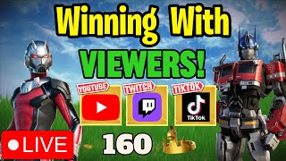 🔴161 Crowns - Winning With Viewers Live #fortnite #shorts #shortsfeed #shortslive