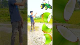 Rounding cut green coconuts to Alto, Rollar, Jcb & Tractor - Vehicles names magic video😁