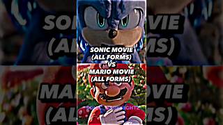 Movie Sonic VS Movie Mario (All Forms) | Battle #viral #fypシ #trendingshorts #like #shorts