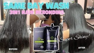 Hair rebonding tutorial / Permanent #hair straightening with Valotano 3in1 Rebonding