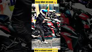 crazy biker craze on exhaust 💥💥sound😈😈#shorts #status #motovlog #riding #bikelover #ride #superbike