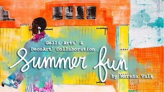 Summer Fun Mixed Media Gel Printing with Gelli Arts® and DecoArt®