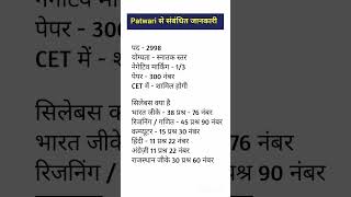 patwari New vacancy 2024 | patwari syllabus Exam pattern 2024 #patwari2024 #shortsvideo #viral