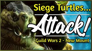 Guild Wars 2: Siege Turtle Mount Gameplay! | End of Dragons beta