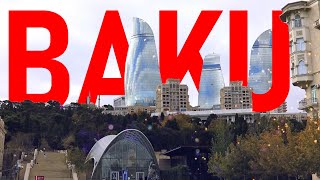 BAKU city 4K Bakı şəhəri baki seheri flame towers baku