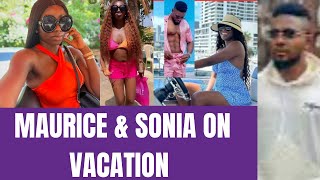 Maurice Sam & Sonia Uche decided to take some break to cool off.#soniauche #mauricesam