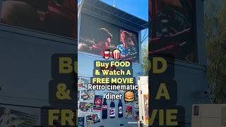 A Retro Drive-IN Diner W/ FREE MOVIE in VEGAS 🔥#vegas # #vegasfood #shortsfood #vegaslocal #foodie