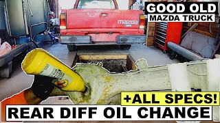 HOW TO CHANGE REAR DIFFERENTIAL OIL ON MAZDA B2000, B2200 & B2600i  IN DETAILS!