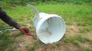 The First Simple  Bird Trap Make From U 90 Bottle & Wood That Trap Work 100%