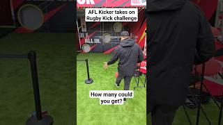 WOW!🤯 AFL Kicker takes on Rugby Challenge 😱🤯