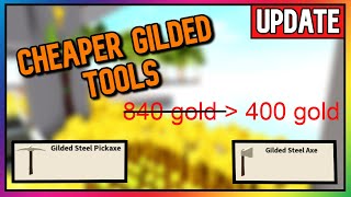 [CHEAPER GILDED TOOLS] Roblox Skyblock Update