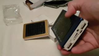 Solar panel power bank from Wish