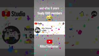 8 years finally 1000 members #ntg #niloxthegamer #1000subscriber #1000subscribers #1000k