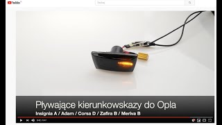 ERKEN Pływające dynamiczne LED kierunkowskazy do Opel Insignia A  Adam  Corsa D  Zafira B Meriva B