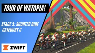 Climbing the Volcano! // Tour of Watopia Stage 5 // Whole Lotta Lava // Zwift