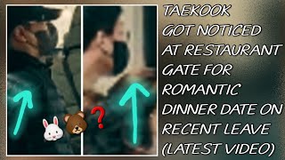 OMG😱💋Taekook Got Noticed At Restaurant Gate For Romantic Dinner Date On Leave(New)#taehyung#jungkook