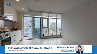 💥OPEN HOUSE 🏡 Modern 1-Bedroom Condo in Metrotown, Burnaby 🌟  3803 4670 ASSEMBLY WAY BURNABY