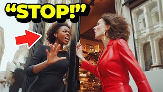 Black woman denied service at a high end boutique then they learn who she really is.