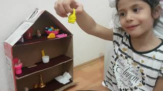 KARTONDAN BARBİE BEBEK  EVİ YAPTIK (WE MADE BARBIE BABY HOUSE FROM CARTON)