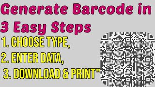 How to Generate & Print your own Barcode or Qrcode labels in 3 steps.Small Business Tips