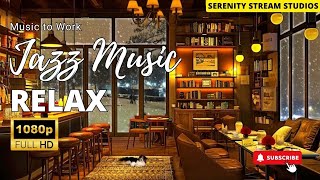 Cozy Jazz Music & Bookstore Cafe Ambience with Relaxing Smooth Piano Jazz Music for Study, Sleeping