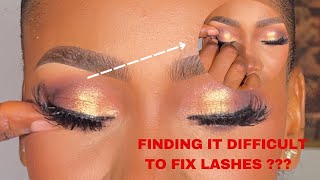 Are You Finding It Difficult To Fix Lashes // Try This