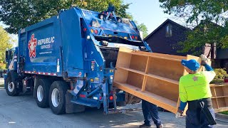 Republic Services Mack MRU Heil Rear Loader Garbage Truck at the Cleanup