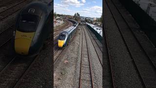 Cucumber Tones! GWR'S 800305 Seen Departing Hereford! 20/4/2024 #trainspotting #trending #shorts